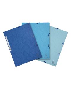 Exacompta Gummibandmappe Aquarel 3-er Set Blau/Hellblau/Türkis