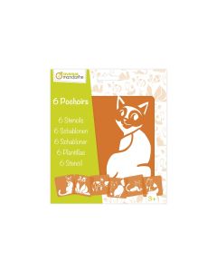 Avenue Mandarine Schablone 15 x 15 cm, Katzen