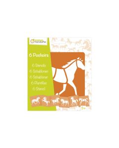 Avenue Mandarine Schablone 15 x 15 cm, Pferde