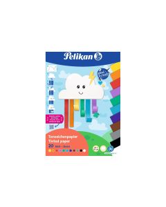 Pelikan Tonzeichenpapier Rainbow 20 Blatt, 11 Farben assortiert