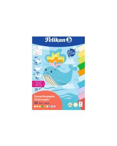 Pelikan Tonzeichenpapier Summer 20 Blatt, 11 Farben assortiert