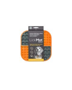 LickiMat Futtermatte Dog Slomo, 20 x 20 cm, Orange