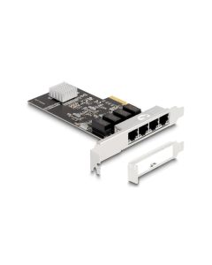 Delock Netzwerkkarte 4x RJ45 1Gbps, PCI-Express x4