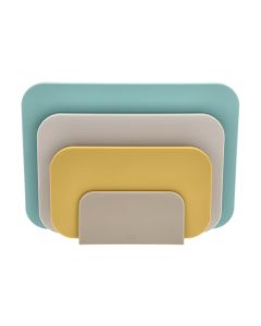 Rosti Schneidebrett-Set Choptima 3-teilig, Beige/Gelb/Blaugrün