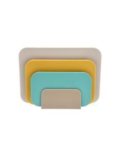 Rosti Schneidebrett-Set Choptima 3-teilig, Blaugrün/Beige/Gelb
