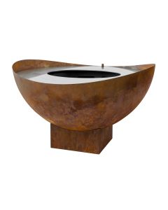 FEU DU JARDIN Feuerstelle Wave, Ø 98 x 57 cm, Rostbraun