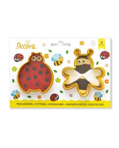 Decora Guetzli-Ausstecher-Set 2 Stück, Marienkäfer und Biene