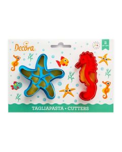 Decora Guetzli-Ausstecher-Set 2 Stück, Seestern und Seepferd