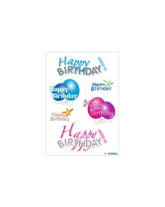 Herma Stickers Motivsticker Happy Birthday, 3 Blatt