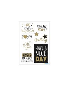 Herma Stickers Motivsticker Best Wishes, 2 Blatt