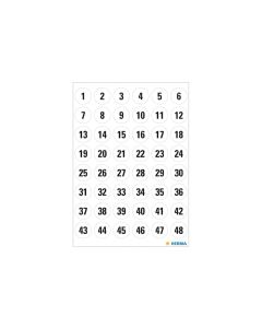 Herma Stickers Zahlensticker Zahlenserien 1-240, 12, 5 Blatt
