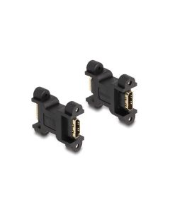 Delock Adapter mit Schraubanschluss HDMI - HDMI