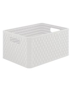 Rotho Aufbewahrungskorb Country 36,8 x 27,8 x 19,1 cm Weiss