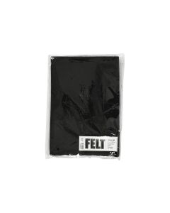 Creativ Company Bastelfilz 1.5 - 2 mm, A4, 10 Blatt, Schwarz