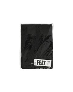 Creativ Company Bastelfilz 1.5 - 2 mm, A4, 10 Blatt, Schwarz meliert