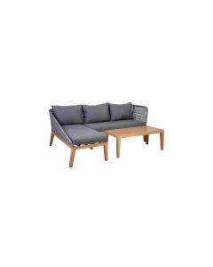 Greemotion Loungeset Jana, Braun/Grau, 3 Sitzplätze