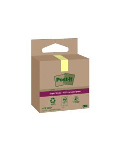 Post-it Notizzettel Super Sticky Recycling, Gelb, 3 Blöcke