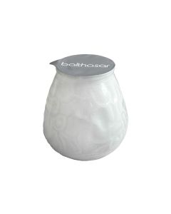 balthasar Kerze im Glas 10 x 10.5 cm, Weiss