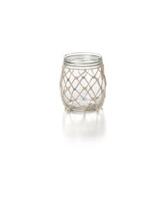 balthasar Windlicht mit Netz 12.5 cm, Transparent