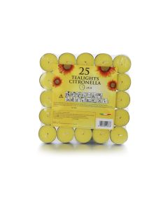 balthasar Outdoor Teelichter Citronella 25 Stück, Gelb
