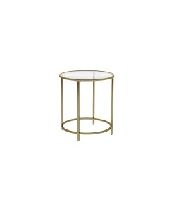 VASAGLE Beistelltisch rund 50 x 55 cm, Gold