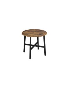 VASAGLE Tisch rund 80 x 75 cm, Braun/Schwarz