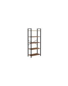 VASAGLE Regal mit 5 Ebenen 66 x 153 cm, Braun/Schwarz