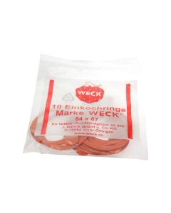 Weck Gummidichtring Ø 6 cm 10 Stück, Rot