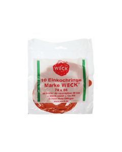 Weck Gummidichtring Ø 8 cm 10 Stück, Rot