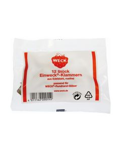 Weck Verschlussklammer 12 Stück, Silber
