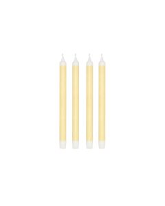 Villa Collection Stabkerze Styles Gelb, 4 Stück