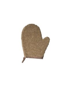 MSV Peelinghandschuh aus Jute 25 x 18 cm, Braun