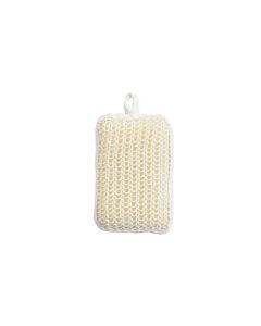 MSV Peelingschwamm aus Sisal 18.5 x 10.5 cm, Weiss