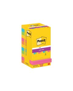 Post-it Notizzettel Super Sticky 76 x 76 mm, Mehrfarbig, 12 Blöcke