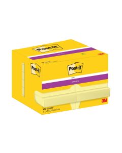 Post-it Notizzettel Super Sticky 76 x 51 mm, Gelb, 12 Blöcke
