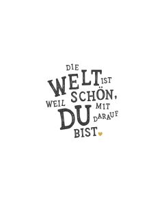 Braun + Company Papierservietten Die Welt ist schön, 33 cm x 33 cm, 20 Stück