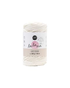 lalana Wolle Lady chain 200 g, Crème