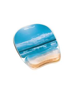 Fellowes Bedruckte Mausmatte Sandstrand Blau
