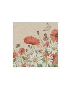 Paper + Design Papierservietten Floral Poppies 33 cm x 33 cm, 20 Stück