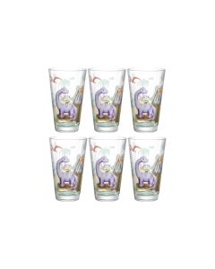 Leonardo Kindertrinkglas Avventura 300 ml, 6 Stück, Dinosaurier