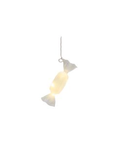 Sirius Weihnachtskugel Bonbon Hannah, 12 cm, Weiss