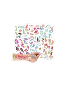 Papierdrachen Tattoo Set Metallic – Meerjungfrauen