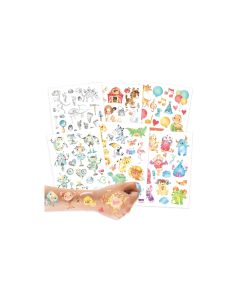 Papierdrachen Tattoo Set Roboter und Monster