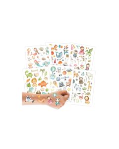 Papierdrachen Tattoo Set Bunter Mix