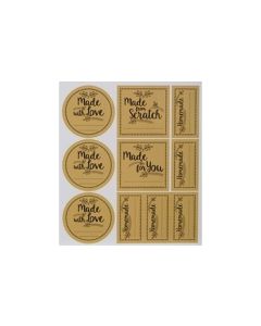 Kilner Motivsticker 30 Stück Braun