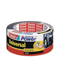 tesa Gewebeband -Set Universal, 50 mm x 25 m, 3 Rollen, Schwarz