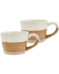 Villa Collection Universaltasse Evig 300 ml, 2 Stück, Braun/Crème