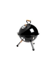 Krafter Holzkohlegrill Mini, 29 cm, Schwarz