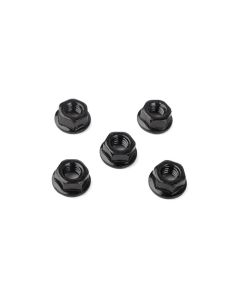 RC4WD Muttern mit Flansch, Low Profile, M4, Schwarz, 5 Stück