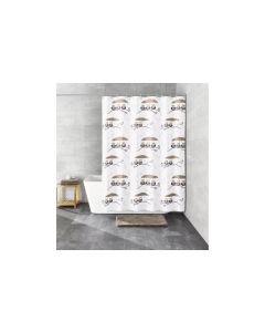Kleine Wolke Duschvorhang Eulen 240 x 180 cm, Braun/Weiss